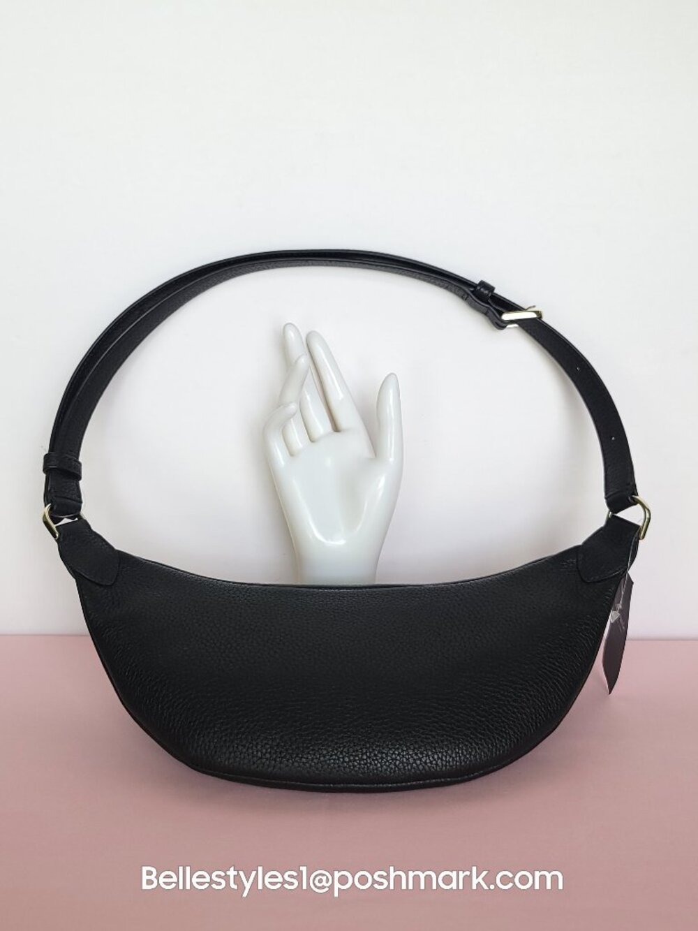 KATE SPADE Leila BELT Bag in Pebbled Leather – Black color⭐ - Picture 8 of 15